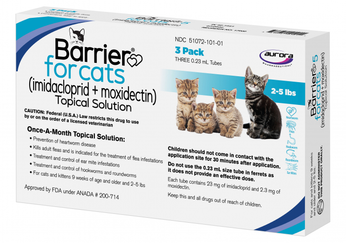 BARRIER TOPICAL SMALL CAT 2-5LBS