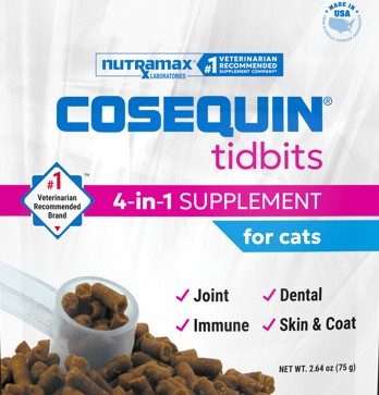 COSEQUIN TIDBITS 4-IN-1 SUPPL-CATS