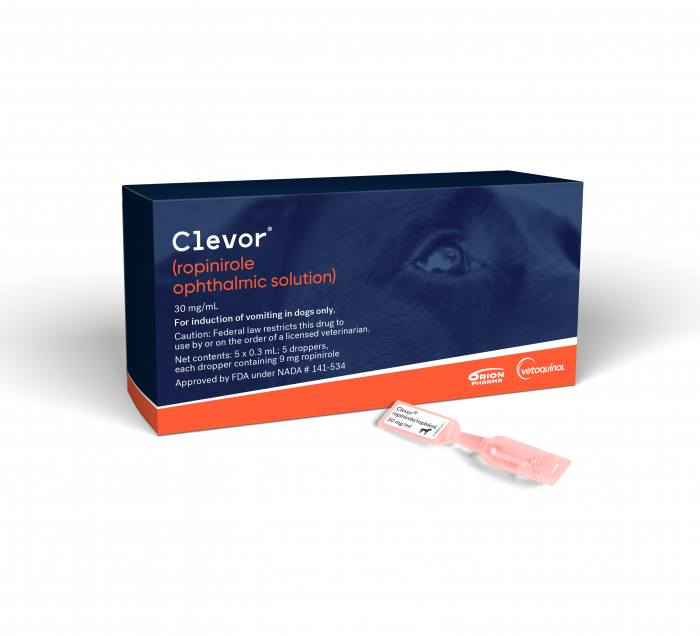 CLEVOR(ROPINIROLE)30MG/ML OPTH SOL
