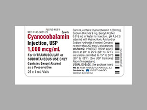 CYANOCOBALAMIN 1000MCG INJ [WESTWA