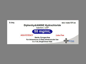 DIPHENHYDRAMINE 50MG/ML INJ 5X1ML