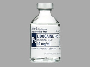 LIDOCAINE HCL 1% INJ P-F 25x30ml