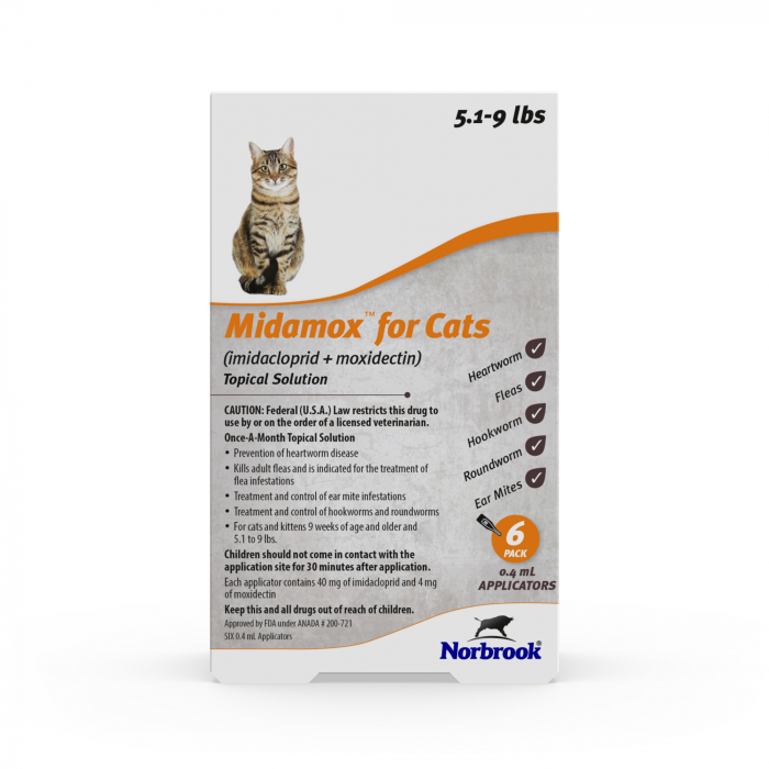 MIDAMOX TOPICAL SMALL CAT 5.1-9LBS