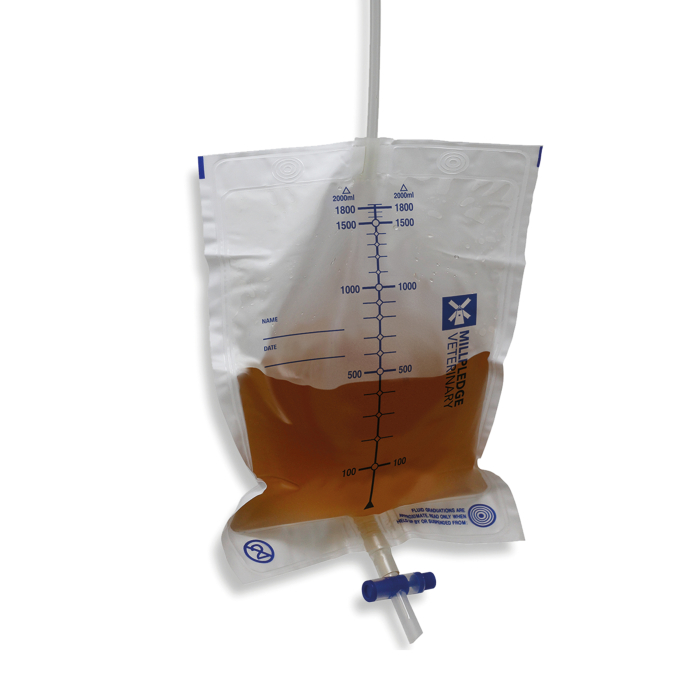 URINE COLLECTION 2L BAG W/EXT&SWIV