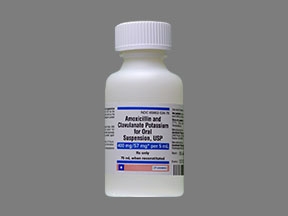 AMOXICILLIN W/CLAV POT 400MG SUSP