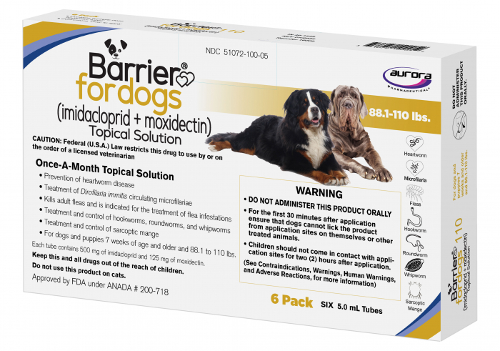 BARRIER TOPICAL XL DOG 88.1-110LBS