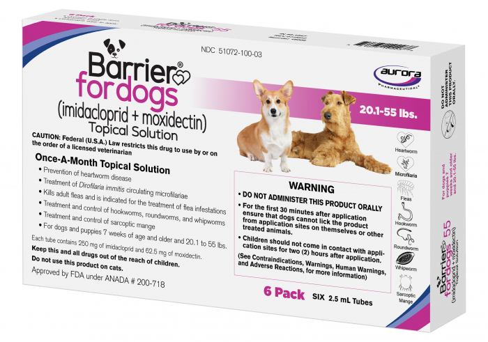BARRIER TOPICAL MED DOG 20.1-55LBS