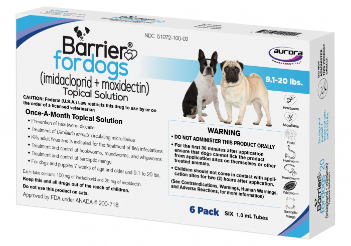 BARRIER TOPICAL SMALL DOG 9.1-20LB