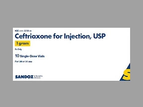CEFTRIAXONE SODIUM 1GM INJ [SANDOZ