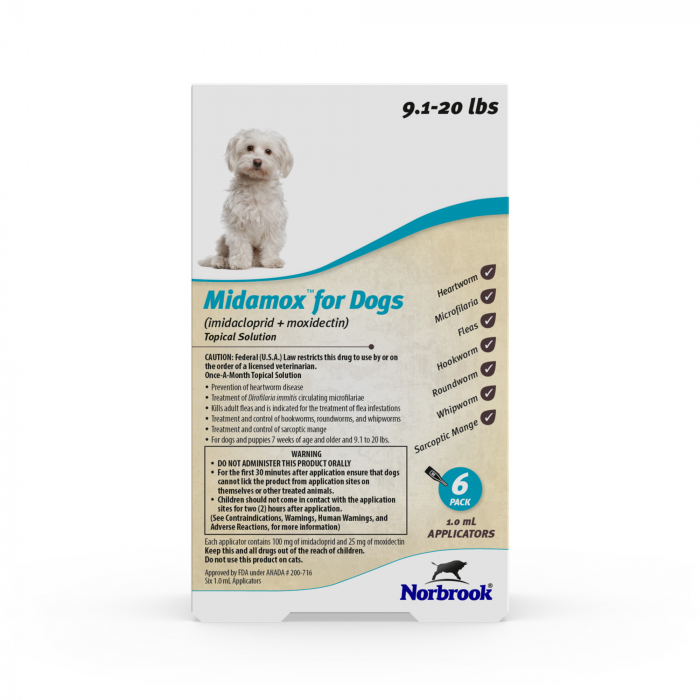 MIDAMOX TOPICAL SMALL DOG 9.1-20LB