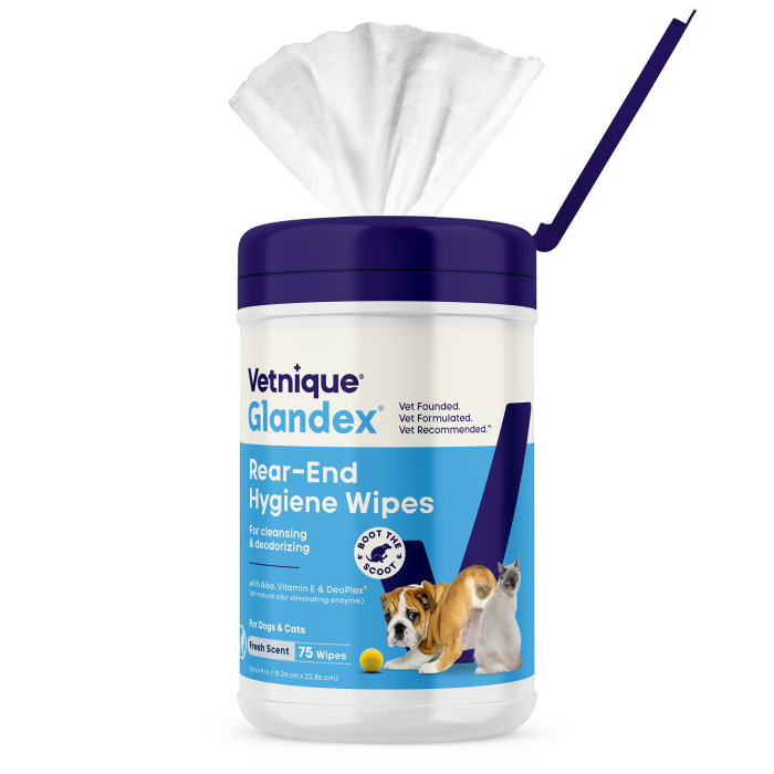 GLANDEX PET WIPES(6"X9")
