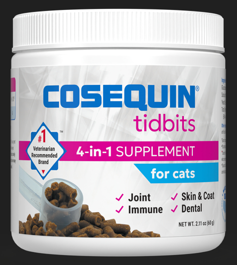 COSEQUIN TIDBITS 4-IN-1 SUPPL-CATS