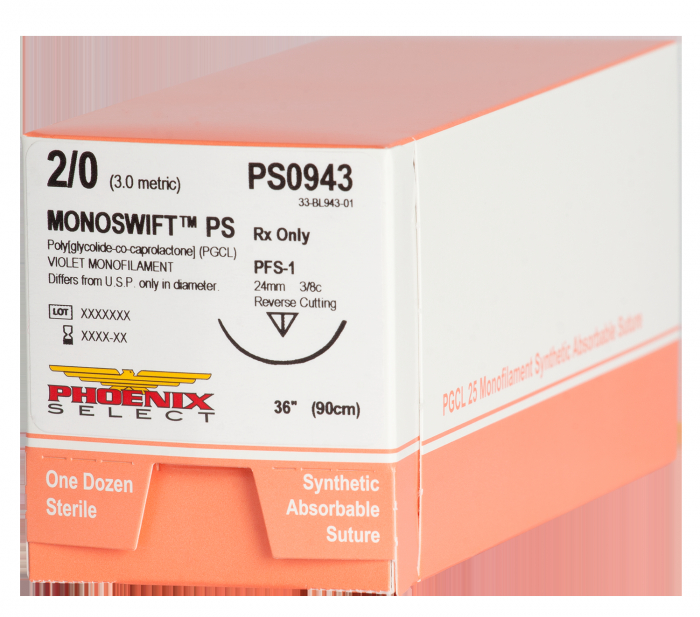 SUT MONOSWIFT 5/0 18" W/P3 CUT NDL